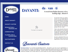 Tablet Screenshot of davanti-homes.com